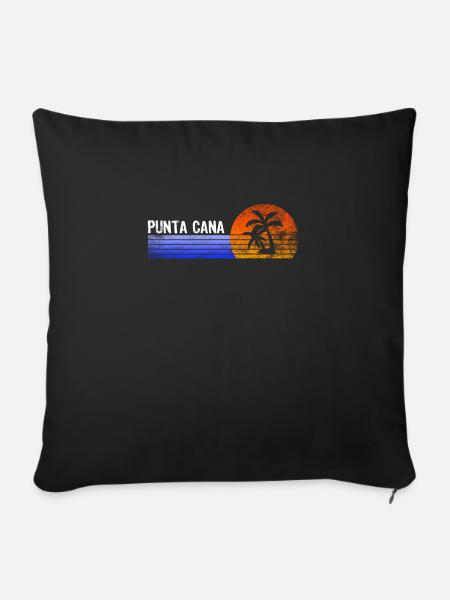 Punta Cana - Sofakissen mit Füllung 45 x 45 cm - Schwarz
