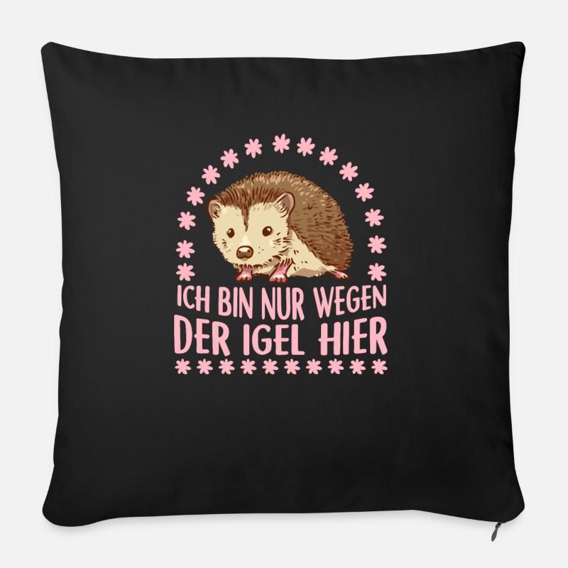Igel - Sofakissen mit Füllung 45 x 45 cm - Schwarz