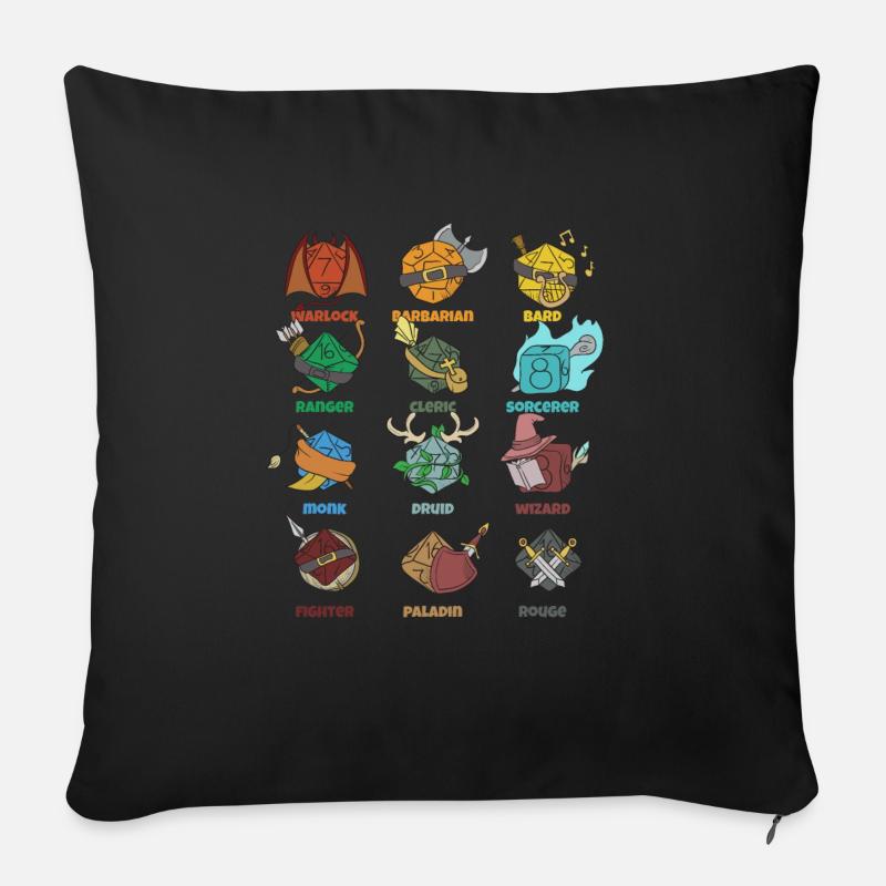 RpG Jeu de rôle Stylo & Papier - Coussin et housse de 45 x 45 cm - noir