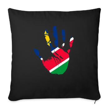 Namibie - Coussin et housse de 45 x 45 cm - noir - Devant