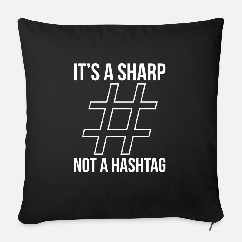 # It´s A Sharp Piano Spieler Geschenk Klavier - Sofakissen mit Füllung 45 x 45 cm - Schwarz