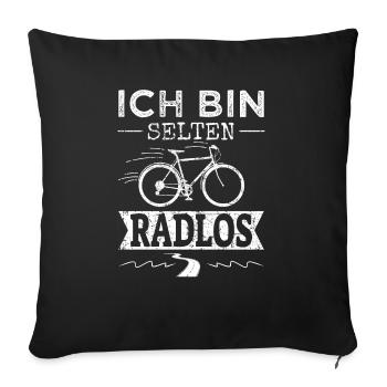 Selten Radlos Fahrrad Fahrradfahrer - Sofakissen mit Füllung 45 x 45 cm - Schwarz - Vorne
