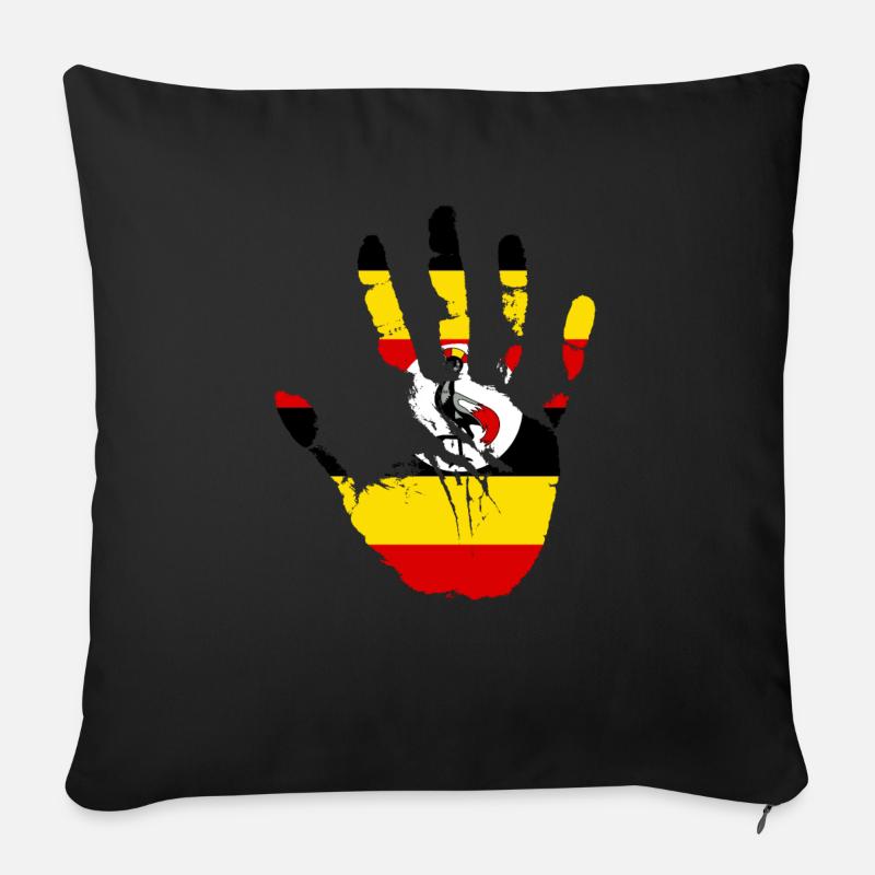 Uganda - Sofakissen mit Füllung 45 x 45 cm - Schwarz