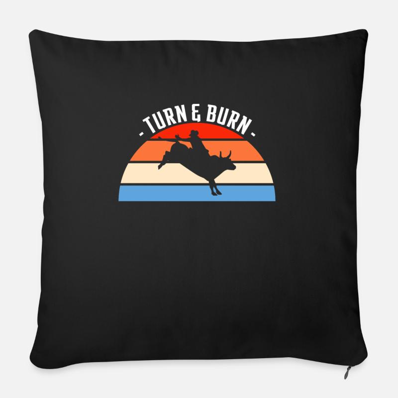Turn & Burn Rodeo Gift - Sofa pillow with filling 45cm x 45cm - black