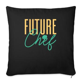 Futur Chef Cuisine Cuisine Pâtisserie Gourmet Commis Che - Coussin et housse de 45 x 45 cm - noir - Devant