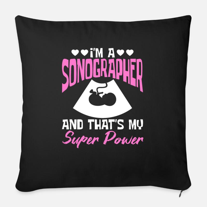 Ich Bin Ein Sonograph - Sofakissen mit Füllung 45 x 45 cm - Schwarz