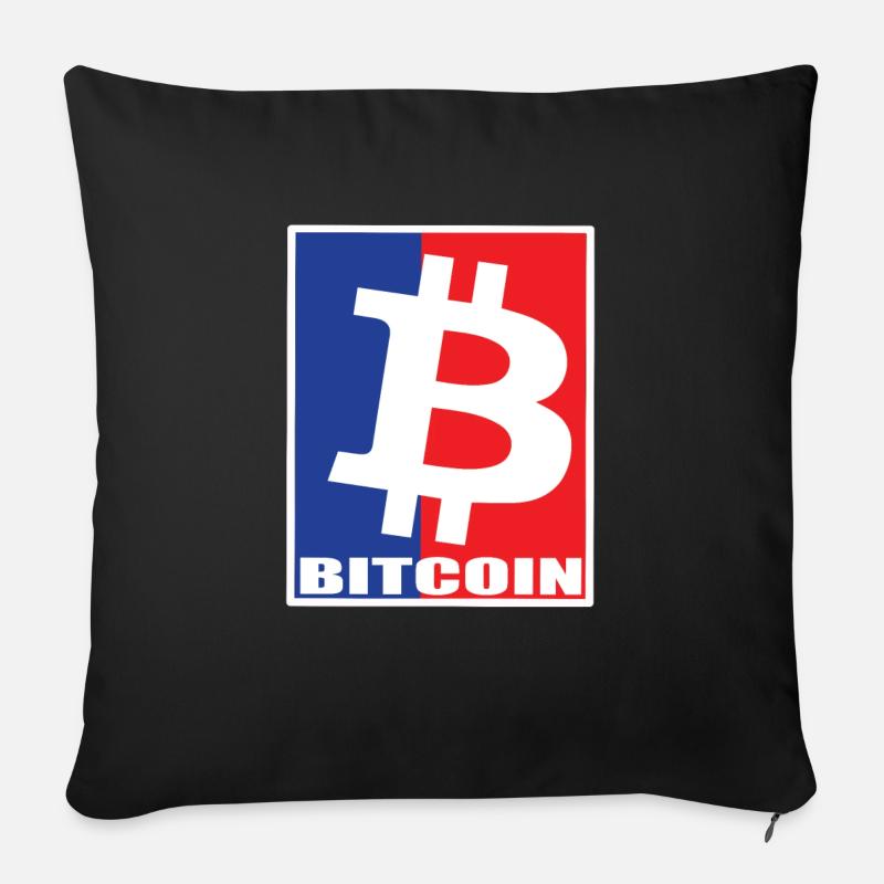 Bitcoin - Sofakissen mit Füllung 45 x 45 cm - Schwarz