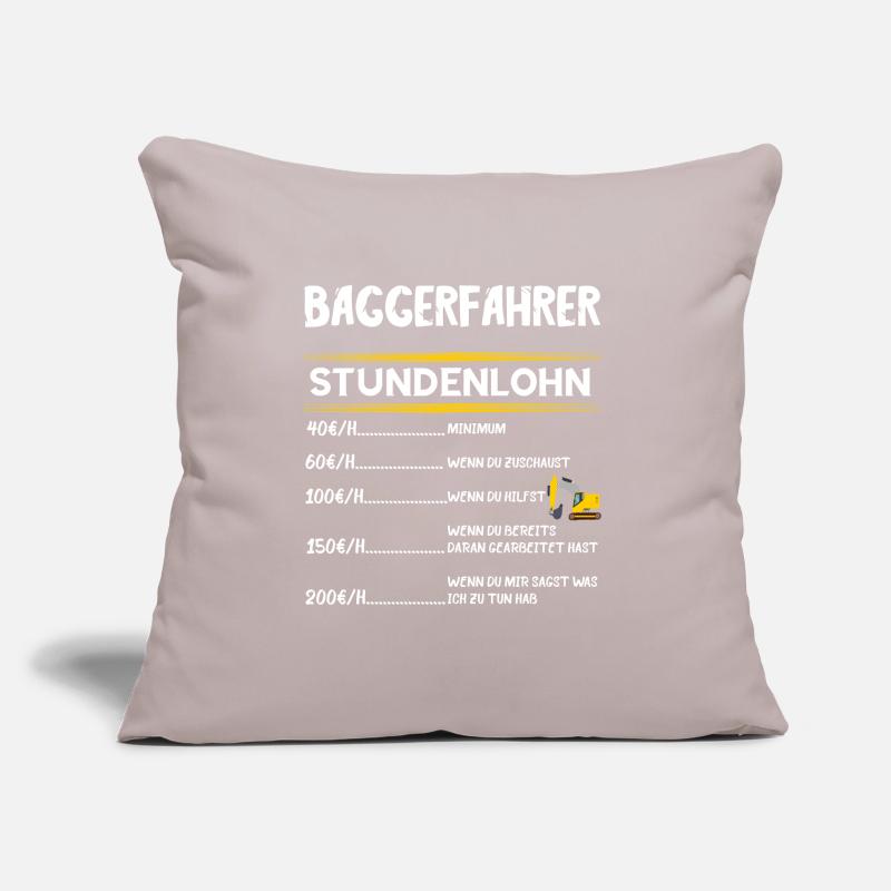 Baggerfahrer Stundenlohn Bagger Fahrer Baggerführe Sofakissen mit Füllung 45 x 45 cm