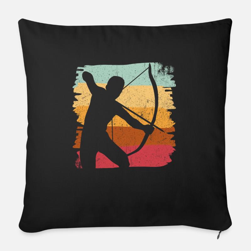 Bogenschütze Bogenschießen Bogensport - Sofakissen mit Füllung 45 x 45 cm - Schwarz