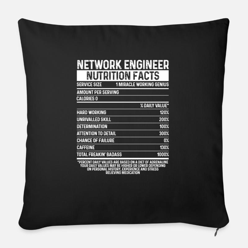 Ingénierie réseau du code de l’outil Network Engineer - Coussin et housse de 45 x 45 cm - noir