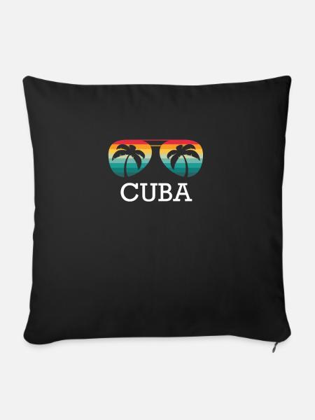 Cuba Sonnenbrille - Sofakissen mit Füllung 45 x 45 cm - Schwarz