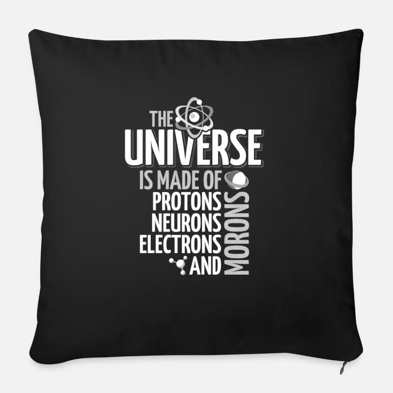 Science - Sofa pillow with filling 45cm x 45cm - black