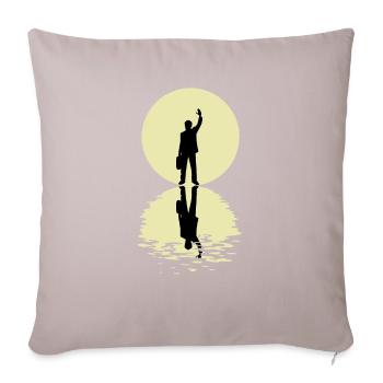 The Salesman And The Moon - Sofa pillow with filling 45cm x 45cm - light taupe - Front