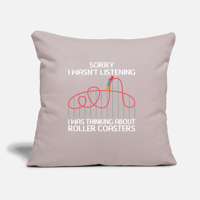 Rollercoaster Parc d’attractions Rollercoaster Ride Coussin et housse de 45 x 45 cm