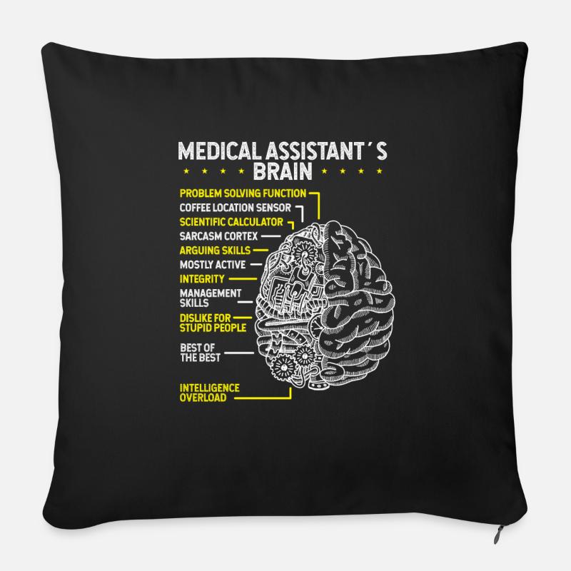 Étudiant diplômé de l’école de médecine Médecine - Coussin et housse de 45 x 45 cm - noir