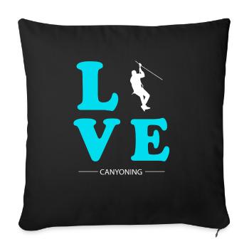 CANYONING LOVE - Sofa pillow with filling 45cm x 45cm - black - Front