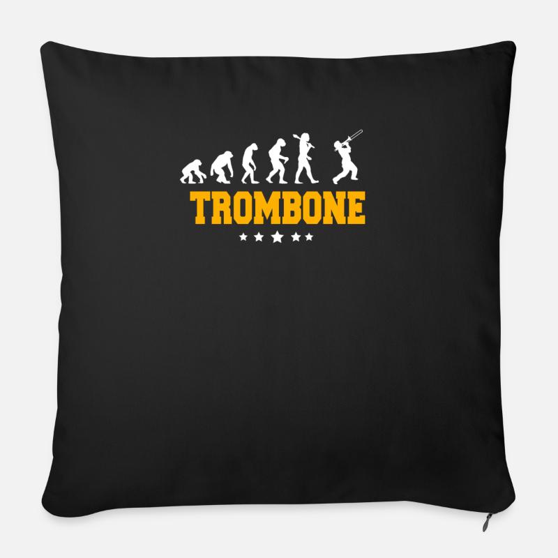 TROMBONE - Sofakissen mit Füllung 45 x 45 cm - Schwarz