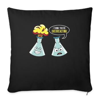 Drôle de science Experiement Biologie Scientifique - Coussin et housse de 45 x 45 cm - noir - Devant