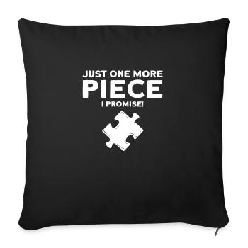 Motif des fans de puzzler. Puzzle - Coussin et housse de 45 x 45 cm - noir - Devant