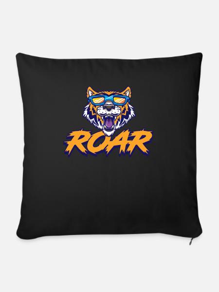 Roar Tiger Tiger Geschenk - Sofakissen mit Füllung 45 x 45 cm - Schwarz