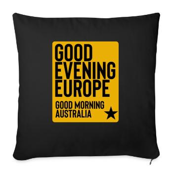Eurovision Song Contest - Sofa pillow with filling 45cm x 45cm - black - Front