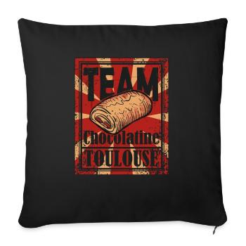 Chocolatine Révolutionnaire Toulouse - Coussin et housse de 45 x 45 cm - noir - Devant