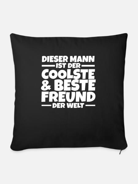 Bester Freund - Sofakissen mit Füllung 45 x 45 cm - Schwarz