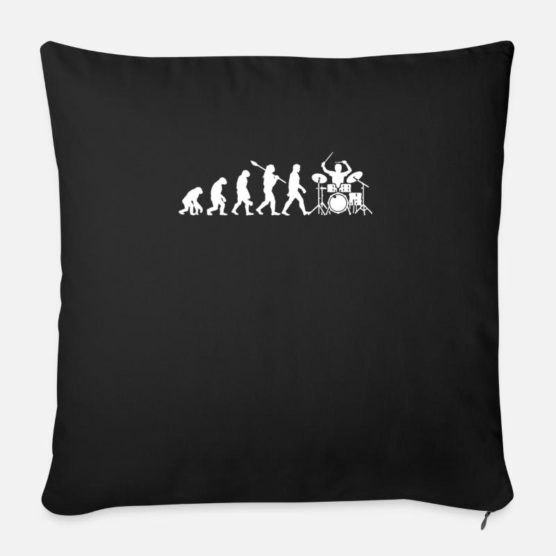 Drummer Evolution Drums Drummer - Coussin et housse de 45 x 45 cm - noir