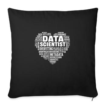 Datenwissenschaft. Big Data-analytik. Für - Sofakissen mit Füllung 45 x 45 cm - Schwarz - Vorne