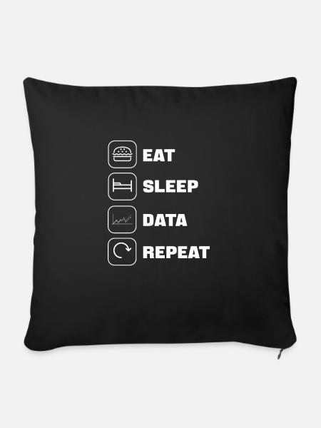 Datenwissenschaft. Big Data-analytik. Für - Sofakissen mit Füllung 45 x 45 cm - Schwarz
