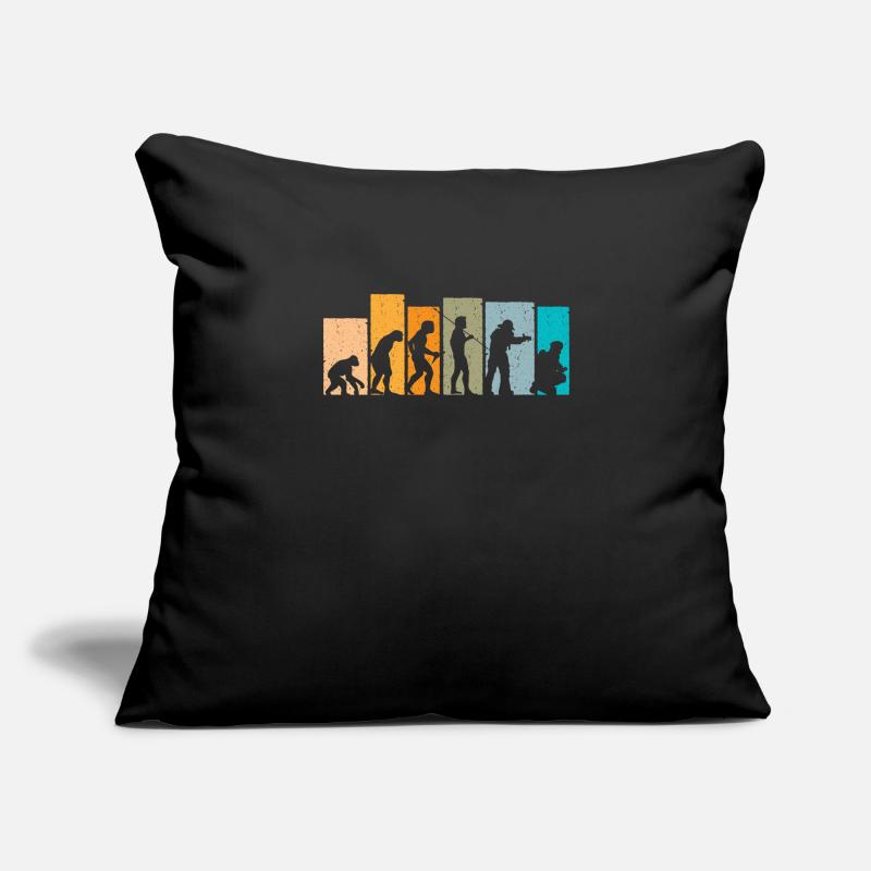Evolution Retro Pompier Pompier Cadeau Coussin et housse de 45 x 45 cm