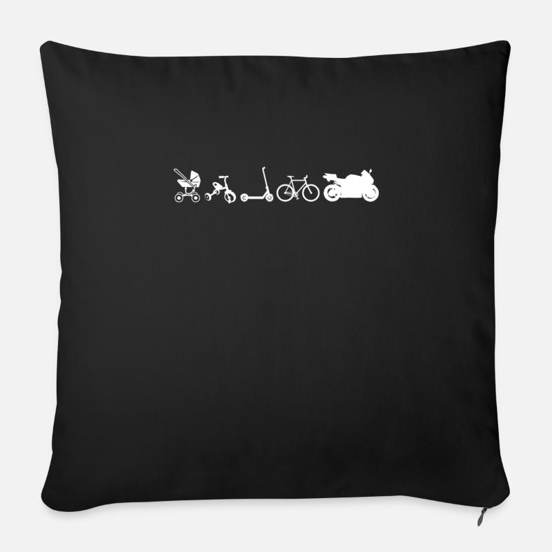 Evolution Motorcycle - Sofa pillow with filling 45cm x 45cm - black