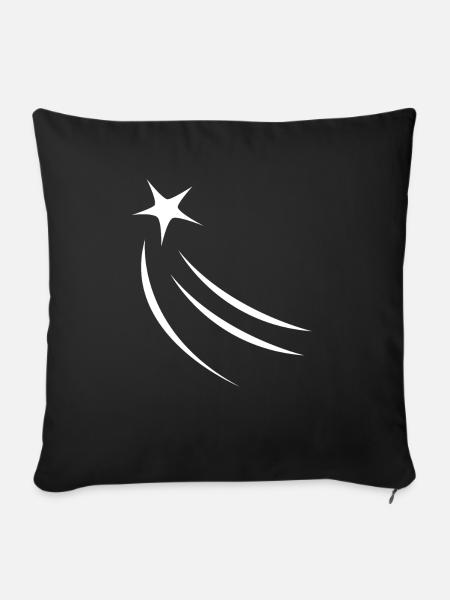 Sternschnuppe - Sofakissen mit Füllung 45 x 45 cm - Schwarz