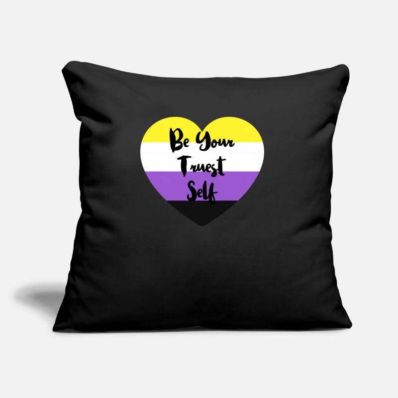 Non-binary non-binary flag LGBTQ gift Sofa pillow with filling 45cm x 45cm