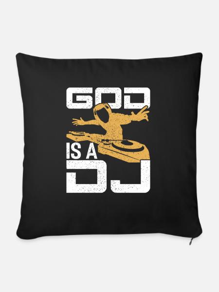 DJ - Sofakissen mit Füllung 45 x 45 cm - Schwarz