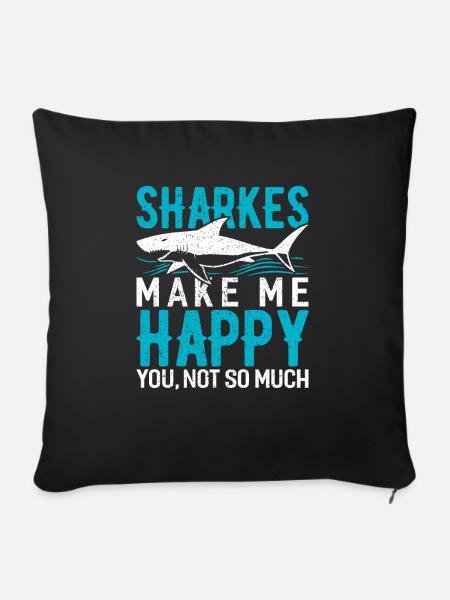 Shark - Sofakissen mit Füllung 45 x 45 cm - Schwarz