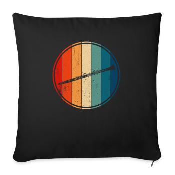 Retro clarinet Vintage clarinet - Sofa pillow with filling 45cm x 45cm - black - Front