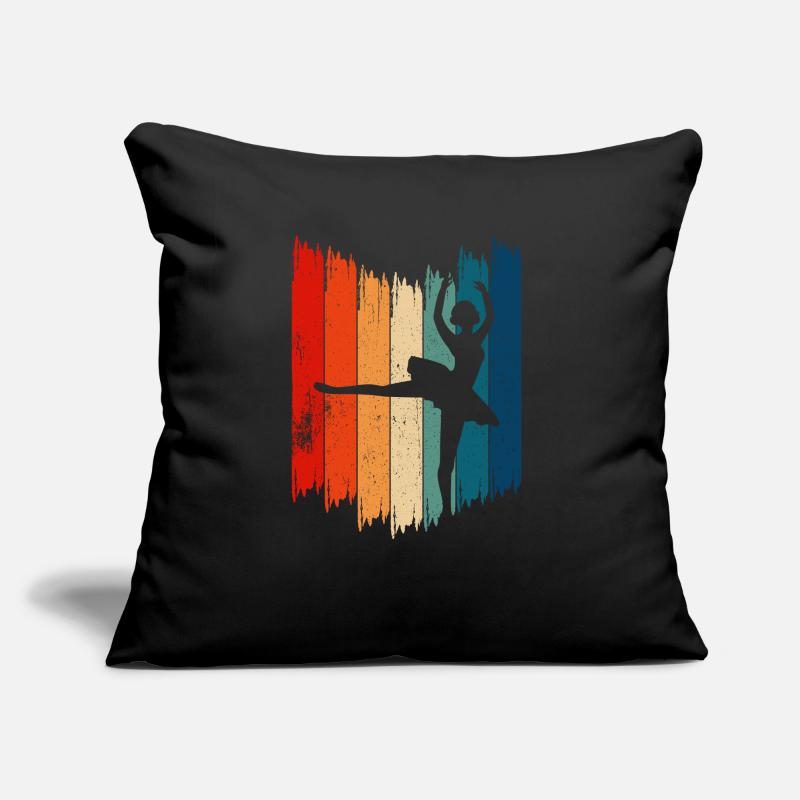 Ballet Dancer Retro Ballet Dancer Coussin et housse de 45 x 45 cm