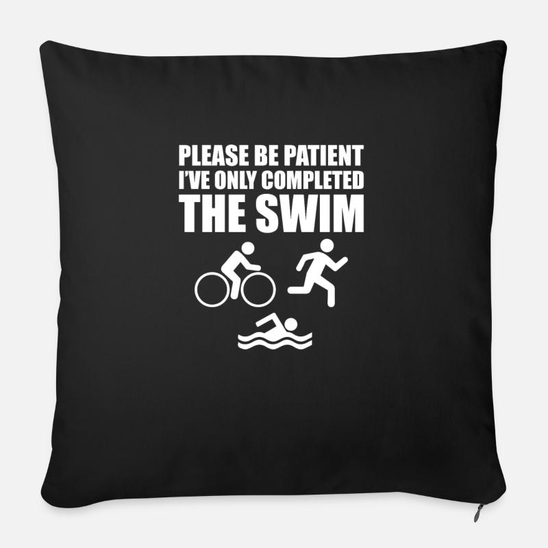 Triathlon - Sofakissen mit Füllung 45 x 45 cm - Schwarz
