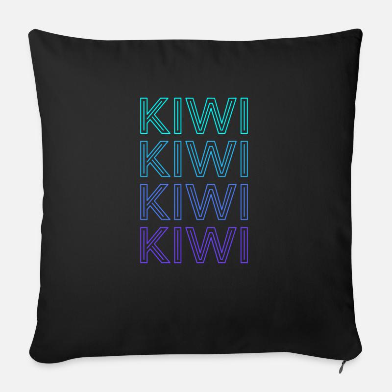 Kiwi Retro - Sofakissen mit Füllung 45 x 45 cm - Schwarz