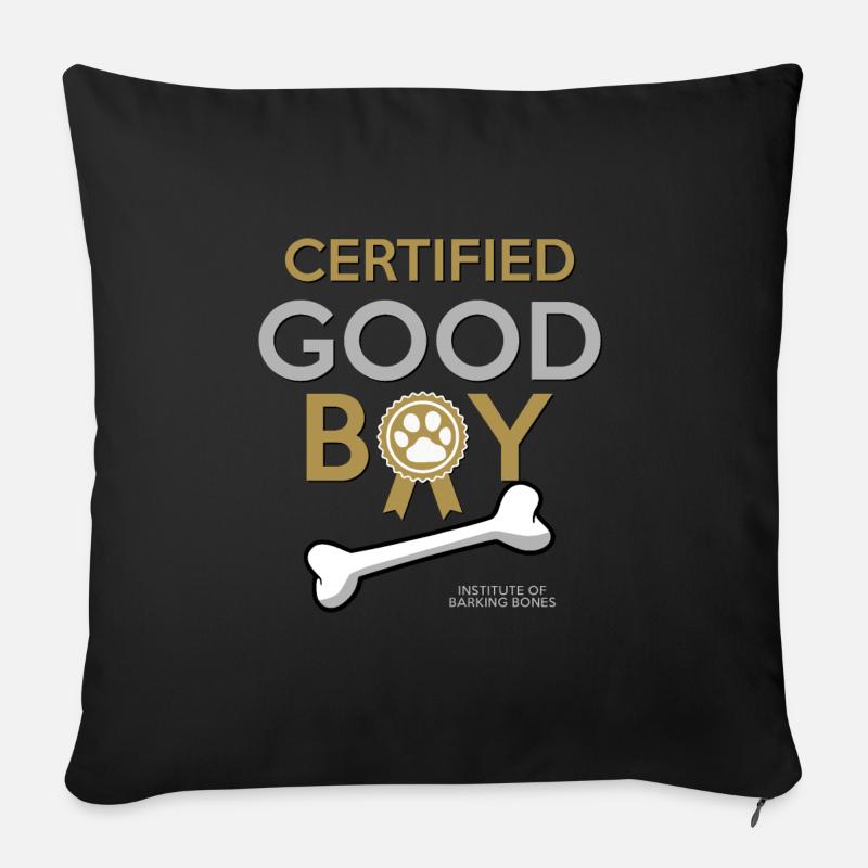 Hund - Certified Good Boy - Sofakissen mit Füllung 45 x 45 cm - Schwarz