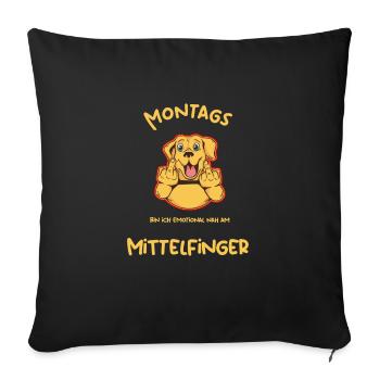Montags - Sofakissen mit Füllung 45 x 45 cm - Schwarz - Vorne