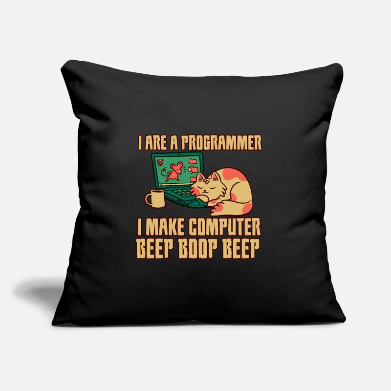 I Are A Programmer I Make Computer Beep Boop Beep Sofa pillow with filling 45cm x 45cm