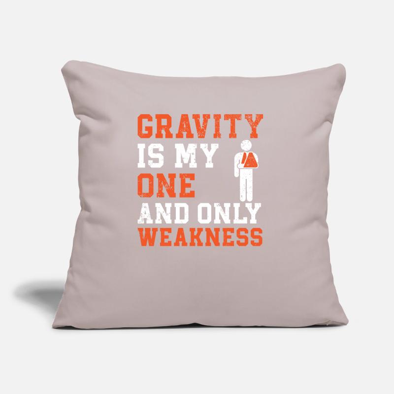 Gravity Is My One And Only Weakness Broken Hand Sofa pillow with filling 45cm x 45cm