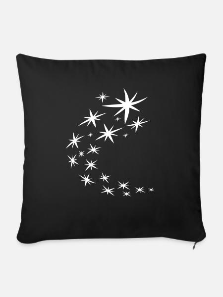 Weisses Sternenbogen Design - Sofakissen mit Füllung 45 x 45 cm - Schwarz