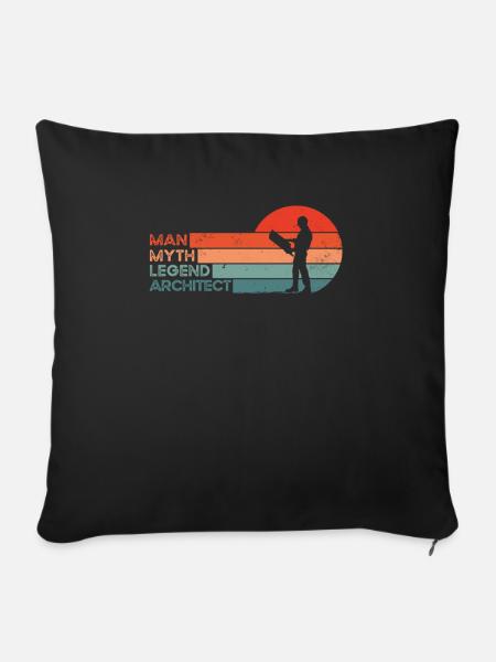 Bauleiter Architekturstudent Architekt - Sofakissen mit Füllung 45 x 45 cm - Schwarz