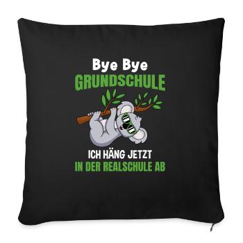 Grundschulabschluss Realschule Einschulung 5Klasse - Sofakissen mit Füllung 45 x 45 cm - Schwarz - Vorne