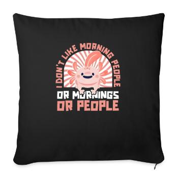 Salamandre Axolotl - Coussin et housse de 45 x 45 cm - noir - Devant