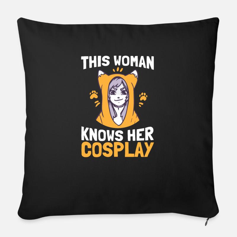 Cosplay - Sofakissen mit Füllung 45 x 45 cm - Schwarz