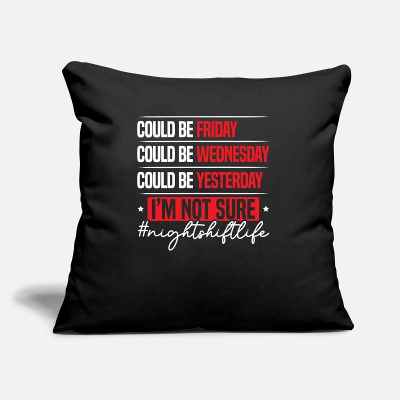 Nachtschicht Leben Friedhof Schicht Arbeiter Mitarbeiter Sofakissen mit Füllung 45 x 45 cm